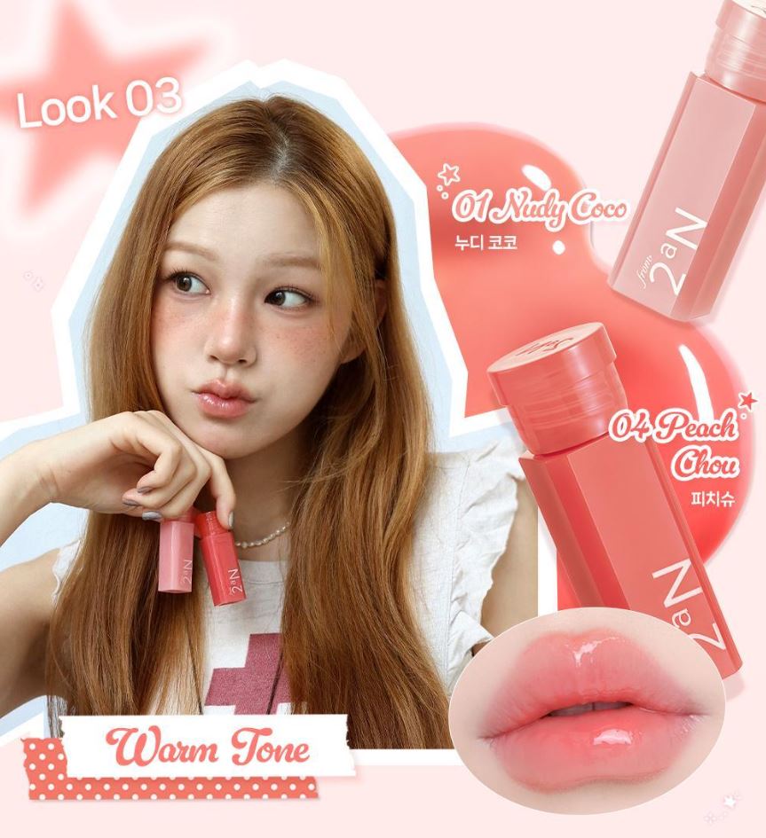 [2aN] Mini Glaze Bouncing Tint Glossy Radiant Finish Lip Tint 2g | 6 Shades
