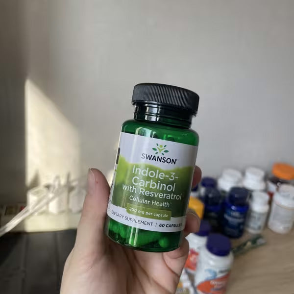 [Swanson] Indole-3-Carbinol with Resveratrol | Plant-Based Dietary Supplement for Daily Wellness | 60 Capsules