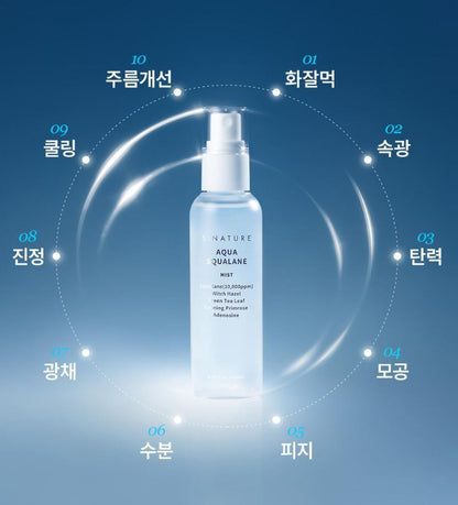 [S.NATURE] Aqua Squalane Facial Mist Lightweight Hydrating Glow Finish 100 ml
