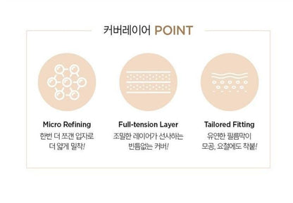 [JUNG SAEMMOOL] Skin Nuder Cover Layer Cushion Lightweight Natural Finish Set (Cushion + Refill)
