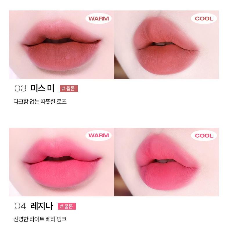 [TOOQ] New Classic Velvet Lip Tint Soft Matte Finish 4 Shades