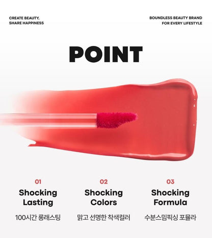 [TONYMOLY] Perfect Lips Shocking Lip Tint Glossy Finish Lip Color 4g