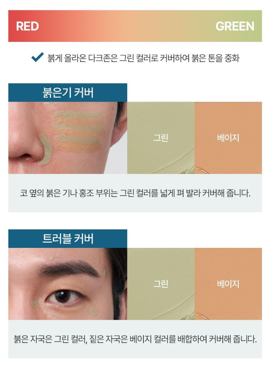 [JUNG SAEMMOOL] Men Dark Zone Concealer Dual Tone Natural Matte Finish 1.1 g × 2