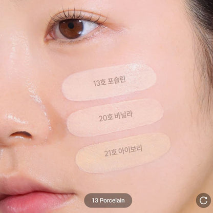 [espoir] Be Natural Cushion Set + Refill | Sheer Glow Vegan Formula SPF50+ PA++++