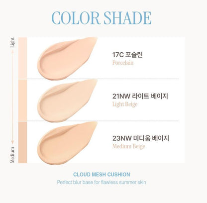 [GIVERNY] Cloud Mesh Cushion Soft Blur Matte Finish SPF40 PA++ 15g (Refill Included)