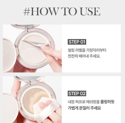 [BANILA CO.] Cushion Foundation Radiant Glow Smooth Coverage Set SPF50+ PA++++