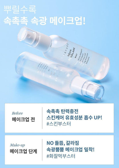 [S.NATURE] Aqua Squalane Facial Mist Lightweight Hydrating Glow Finish 100 ml