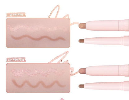 [2aN] Color Play Dual Liner Soft Matte & Pearl Finish Eye Liner 5 Colors