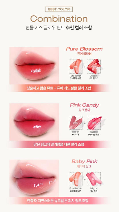 [TOOQ] Gentle Kiss Glow Tint Radiant Lip Finish 6 Colors | 4.5 g