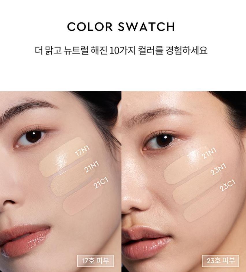 [HERA] Black Cushion Foundation Soft Satin Finish Compact 15g + Refill