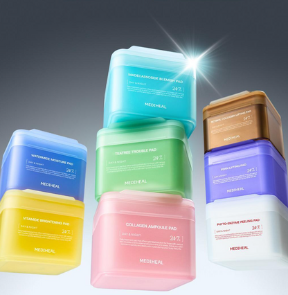 [Mediheal] Essential Mask Pad Set | Madecassoside · PDRN · Collagen Formula | 200 Sheets Total (Main + Refill) | GlowLab