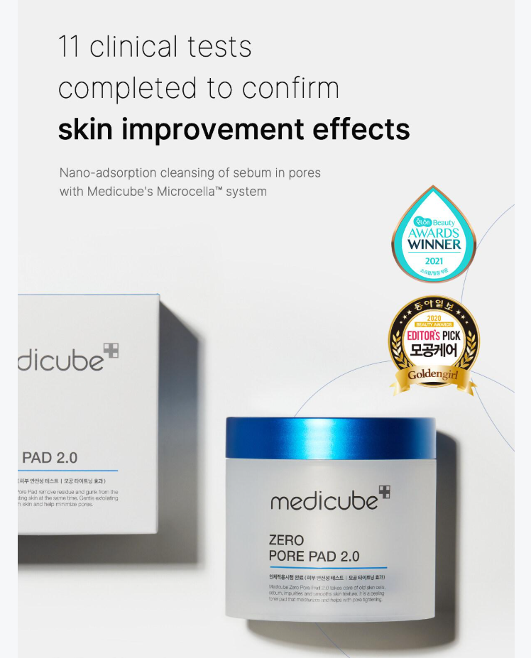[Medicube] Zero Pore Pad 2.0 Refill Set | Daily Skin Care & Sebum Control | 70 Pads