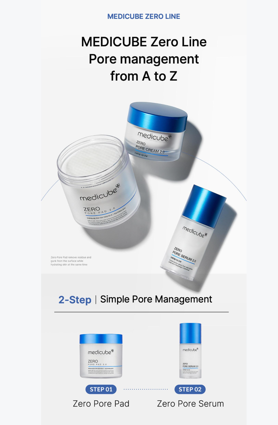 [Medicube] Zero Pore Pad 2.0 Refill Set | Daily Skin Care & Sebum Control | 70 Pads