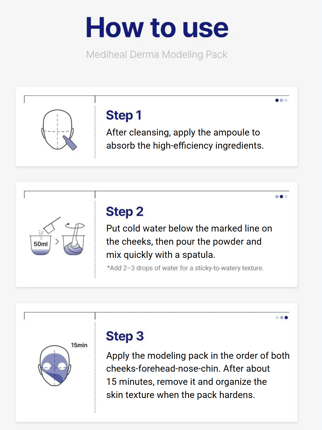 [Mediheal] Derma Modeling Pack & Ampoule Set (3 Types) | Professional Cooling, Calming & Hydration Care