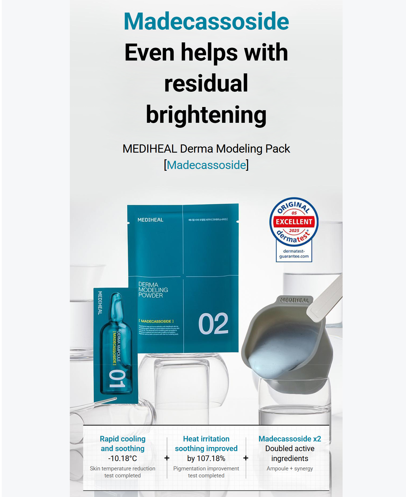 [Mediheal] Derma Modeling Pack & Ampoule Set (3 Types) | Professional Cooling, Calming & Hydration Care