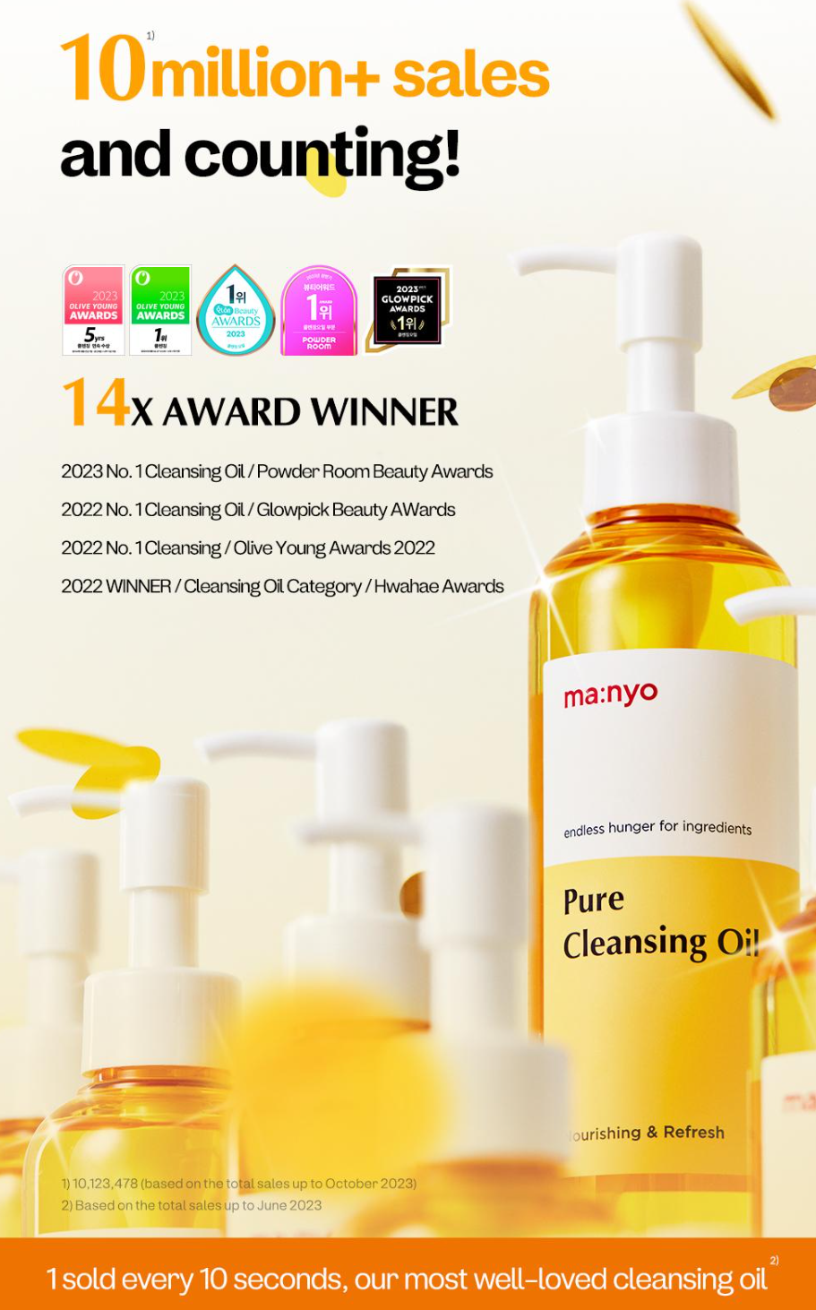 [ma:nyo Factory] Pure Cleansing Oil Double Pack | Removes Makeup & Impurities | 200ml x2 | GlowLab