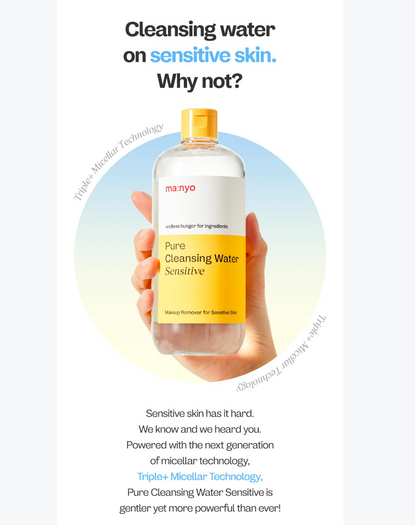 [ma:nyo Factory] Pure Cleansing Water Sensitive | 500ml x2 | GlowLab