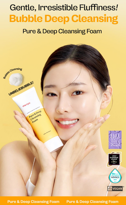 [ma:nyo Factory] Pure & Deep Cleansing Foam | Gentle Hydrating Cleanser | 160ml × 2 Set | GlowLab