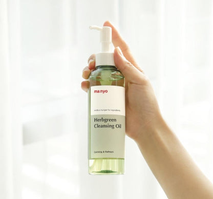 Manyo Factory Herb Green Cleansing Oil 200ml (+Mild Acidic Soda Foam 20ml × 2)