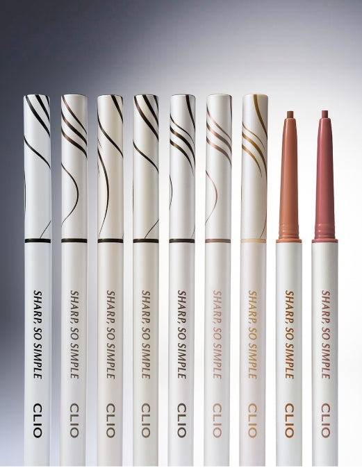 [CLIO] Sharp, So Simple Waterproof Pencil Liner Double Pack | Smudge-Proof & Easy Glide Eye Liner