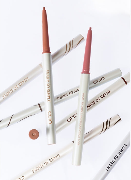 [CLIO] Sharp, So Simple Waterproof Pencil Liner Double Pack | Smudge-Proof & Easy Glide Eye Liner