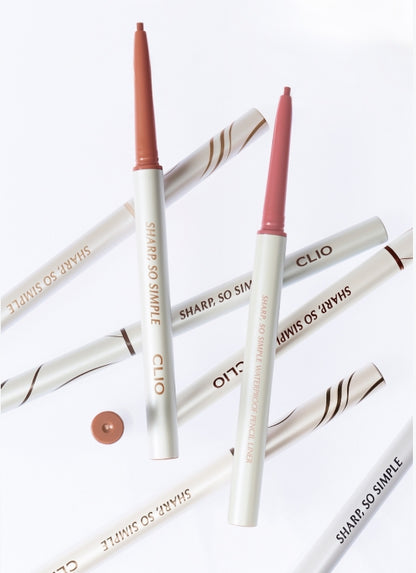 [CLIO] Sharp, So Simple Waterproof Pencil Liner Double Pack | Smudge-Proof & Easy Glide Eye Liner