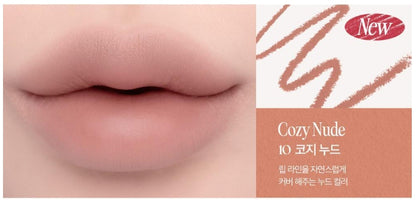 [CLIO] Velvet Lip Pencil 1.45g (+Sharpener) | Smooth Matte Color & Soft Blurring Finish