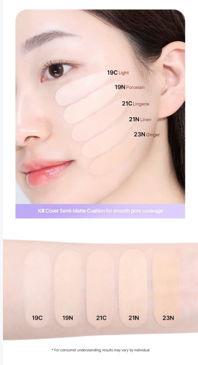 [CLIO] Kill Cover Mesh Blur Cushion 15g + Refill | Smooth Blurring Matte Finish