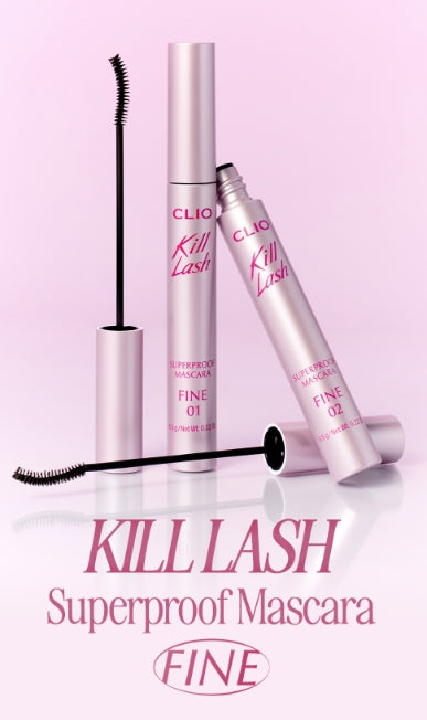 [CLIO] Kill Lash Superproof Mascara Fine 7g | Smudge-Free & Slim Brush Definition