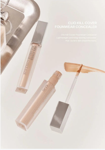 [CLIO] Kill Cover Founwear Concealer – Lightweight Feel & Natural Smooth Finish | 6g