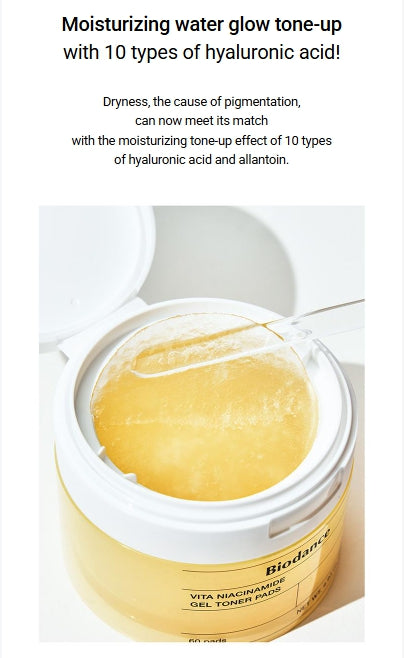 [BIODANCE] Vita Niacinamide Gel Toner Pad – Refreshing & Balancing Care | 60 Sheets