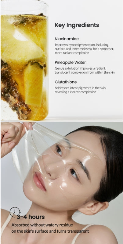 [BIODANCE] Radiant Vita Niacinamide Real Deep Mask | Brightening & Hydrating Hydrogel Sheet Mask | 4 Sheets