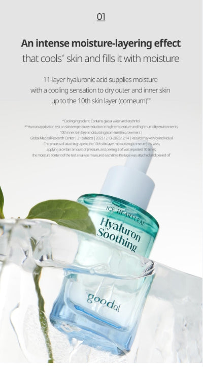 [Goodal] Ice Heartleaf Hyaluron Soothing Ampoule | Cooling &amp; Hydrating Serum 50ml + 33ml Set