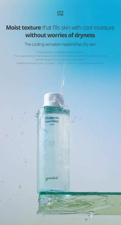 [Goodal] Ice Heartleaf Hyaluron Soothing Toner | Cooling &amp; Hydrating Face Toner 350ml + 350ml Refill Set
