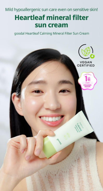 [Goodal] Teenieping Edition Heartleaf Calming Mineral Filter Sun Cream | Gentle Hydrating Finish SPF 50+ PA++++ 50ml x2 Set