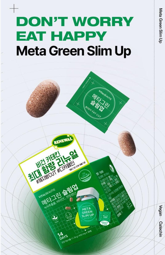 [VITALBEAUTIE] Meta Green Slim Up Refreshing Chew | 14-Day Supply