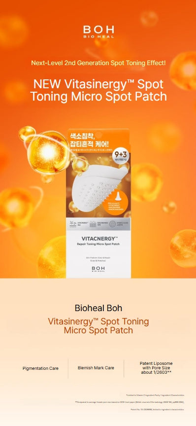 [BIOHEAL BOH] Vitacnergy Repair Toning Micro Spot Patch | Brightening Care Patch 9+3 Sheets (Total 12P)