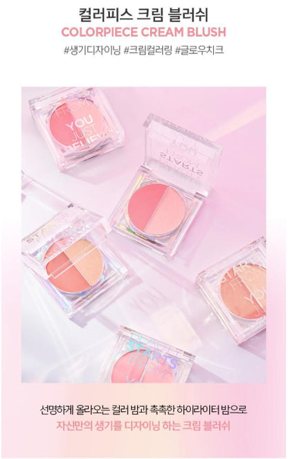 [JUNG SAEMMOOL] Colorpiece Cream Blush with Soft Dewy Finish – 2 Shades