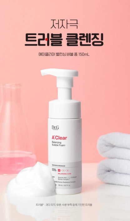 [Dr.G] A’Clear Balancing Bubble Foam Gentle Clean Finish 150ml