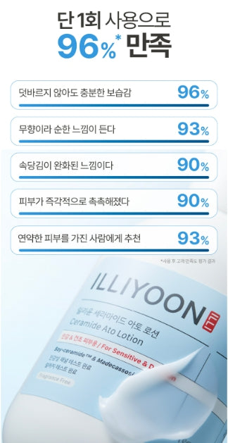 [illiyoon] Ceramide Ato Lotion Lightweight Moisturizing Body Lotion Set 600 ml + 334 ml