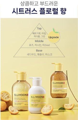[illiyoon] Fresh Moisture Scrub Body Wash Soft Citrus Scent 400ml