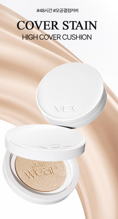 [vdl] Cover Stain High Cover Cushion Soft Matte Finish 13g Set (Refill Included)