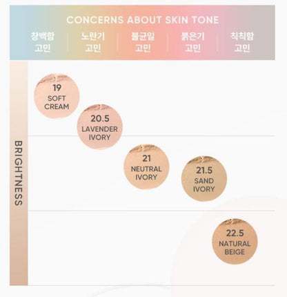 [BANILA CO.] Cushion Foundation Radiant Glow Smooth Coverage Set SPF50+ PA++++