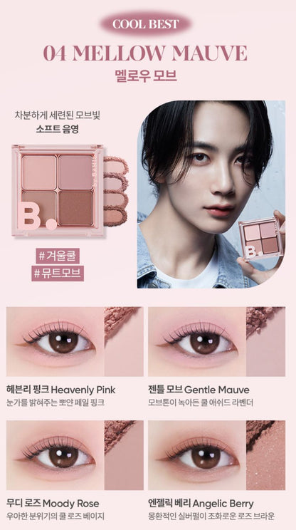 [BANILA CO.] Mood On Eye Palette Soft Matte & Jelly Glitter Finish 4 Shades