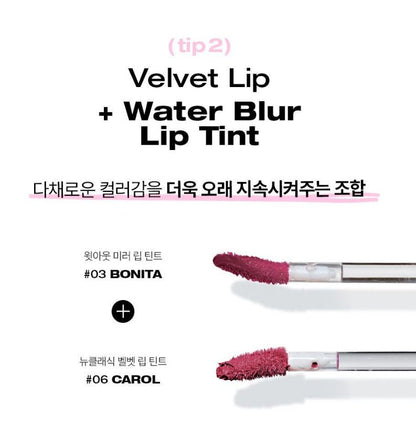 [TOOQ] New Classic Velvet Lip Tint Soft Matte Finish 4 Shades