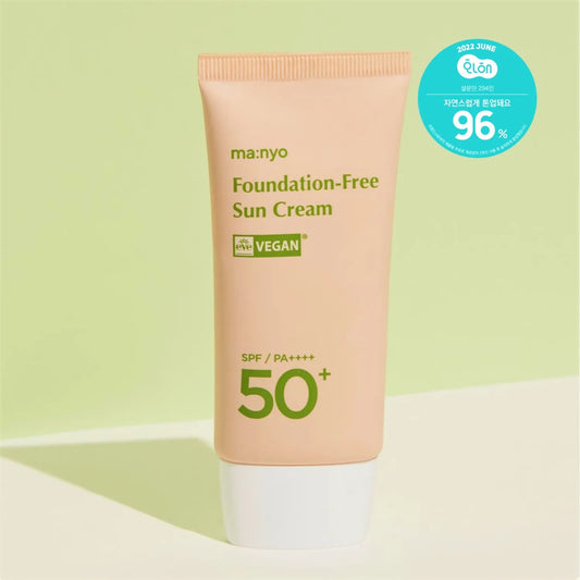 [ma:nyo Factory] Foundation-Free Sun Cream SPF50+ PA++++ | Tinted Vegan Physical Sunscreen | 50ml