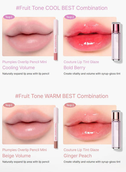 [espoir] Lip Trio Set – Couture Lip Tint Glaze + Sleek Cream Lipstick + Fitting Blur Mini (#Sour Peach)