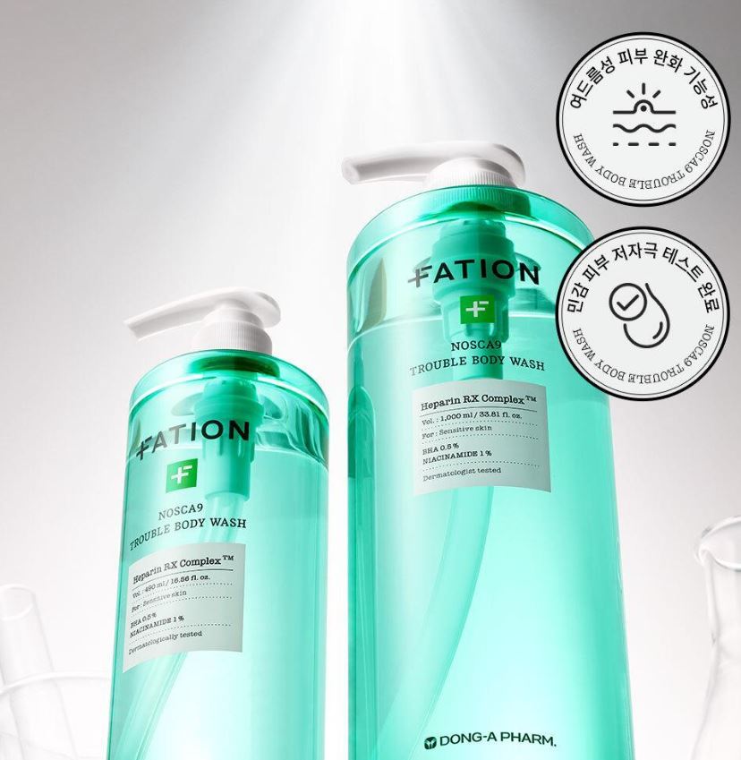 [FATION] Nosca9 Body Wash with Fresh Cleansing Finish (490ml Set)
