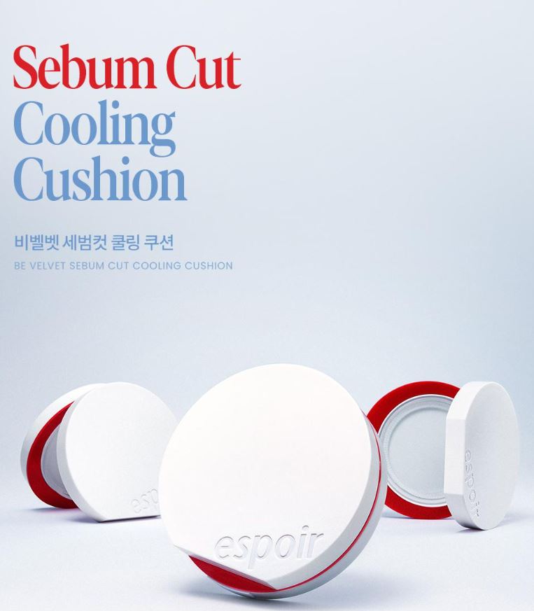 [espoir] Be Velvet Sebum Cut Cooling Cushion – Lightweight Matte Cooling Base | 15.8g