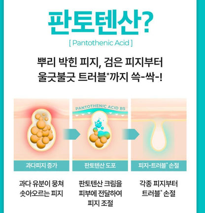 [numbuzin] No.1 Pantothenic Active Soothing Cream Lightweight Hydrating Finish 130 ml (+ 15 ml Mini)